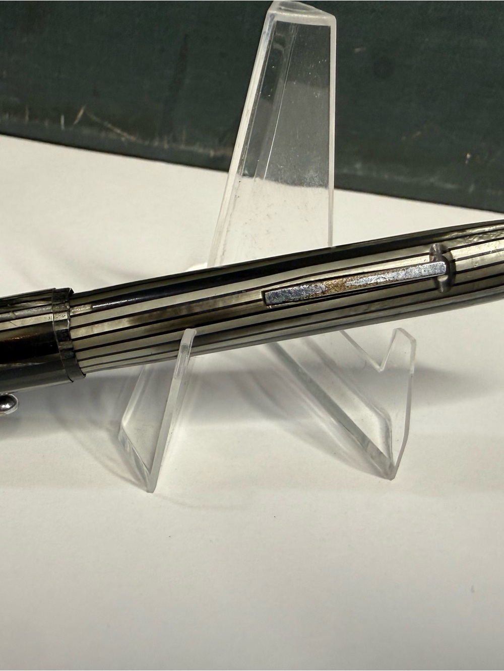 VTG Sheaffers Green Lifetime MOP Inlaid Fountain Pen